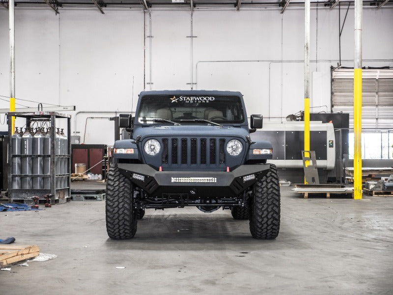 Road Armor 18-20 Jeep Wrangler JL SPARTAN Bolt-On Front Bumper Skid Plate Guard - Tex Blk Bumpers - Steel Road Armor