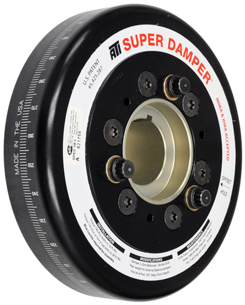 ATI Damper - 6.325in - Alum - Chevy BB - 3 Ring - Alum Hub Crankshaft Dampers ATI