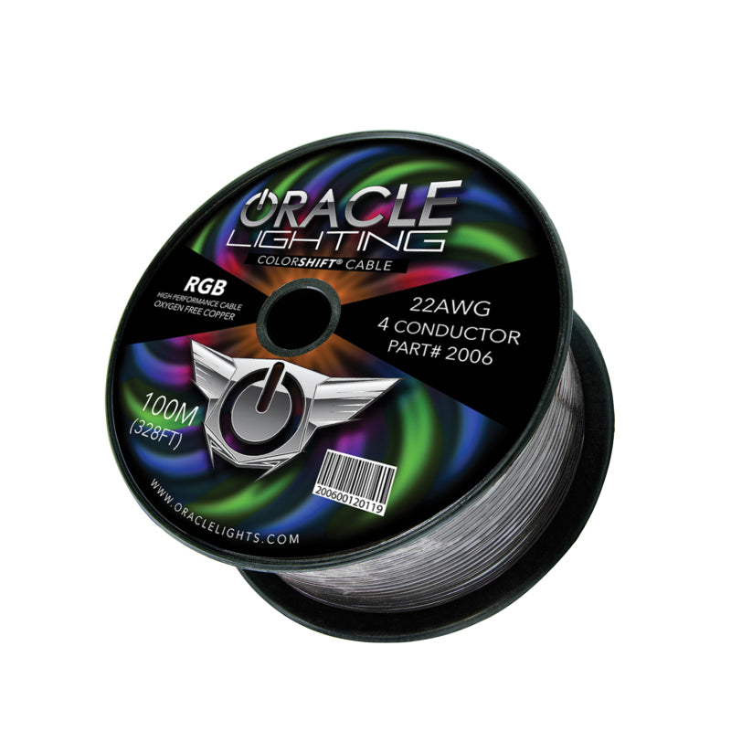 Oracle 22AWG 4 Conductor RGB Installation Wire 100M (328ft) Spool - RGB Light Accessories and Wiring ORACLE Lighting