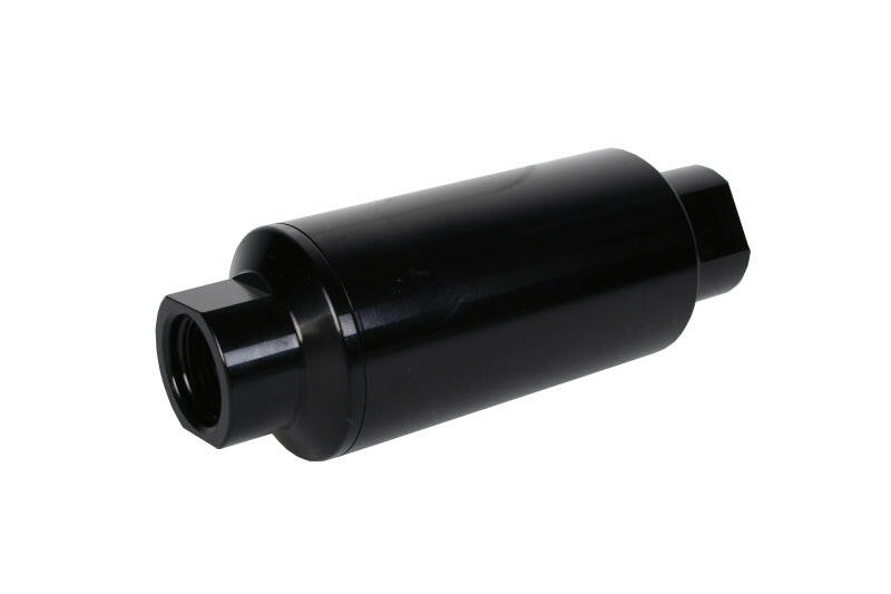 Aeromotive In-Line Filter 10AN 10 Micron Microglass Element Bright-Dip Black 2in OD Fuel Filters Aeromotive