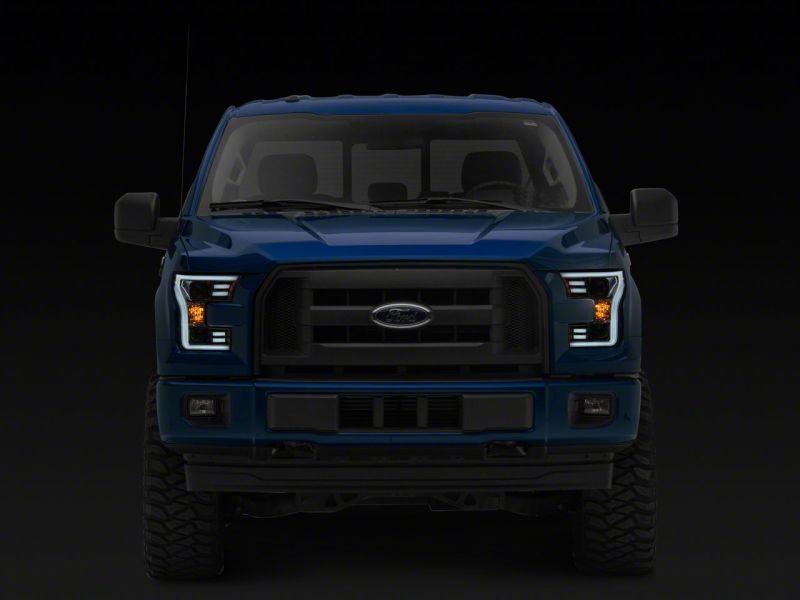 Raxiom 15-17 Ford F-150 Projector Headlights w/ LED Accent- Chrome Housing (Clear Lens) Headlights Raxiom
