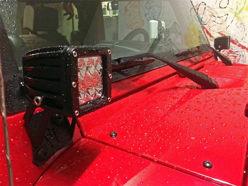 Rigid Industries Jeep JK - A-Pillar Mount Kit - Mounts set of Dually/D2 Light Mounts Rigid Industries