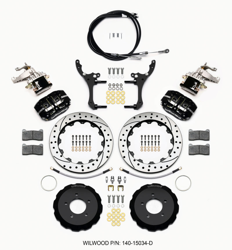 Wilwood Dynapro Radial4 / MC4 Rear Kit 12.88 Drilled 2006-15 Miata w/Lines & Cables Big Brake Kits Wilwood