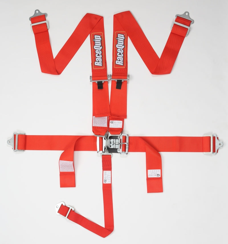 RaceQuip Red L & L 5pt Seat Belt Seat Belts & Harnesses Racequip