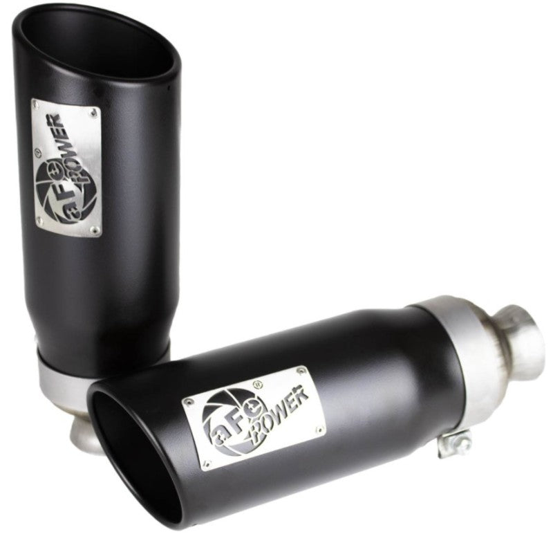 aFe MACH Force-XP 4-1/2in Steel OE Replacement Exhaust Tips - 2021+ Dodge Ram (5.7L V8) - Black Tips aFe