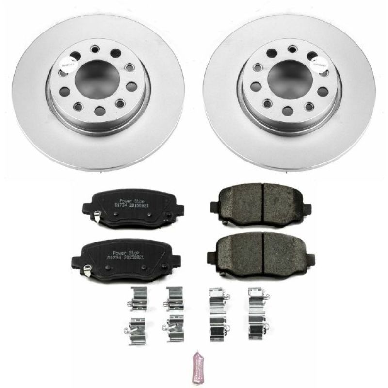 Power Stop 16-18 Fiat 500X Rear Z17 Evolution Geomet Coated Brake Kit Brake Kits - Performance Blank PowerStop