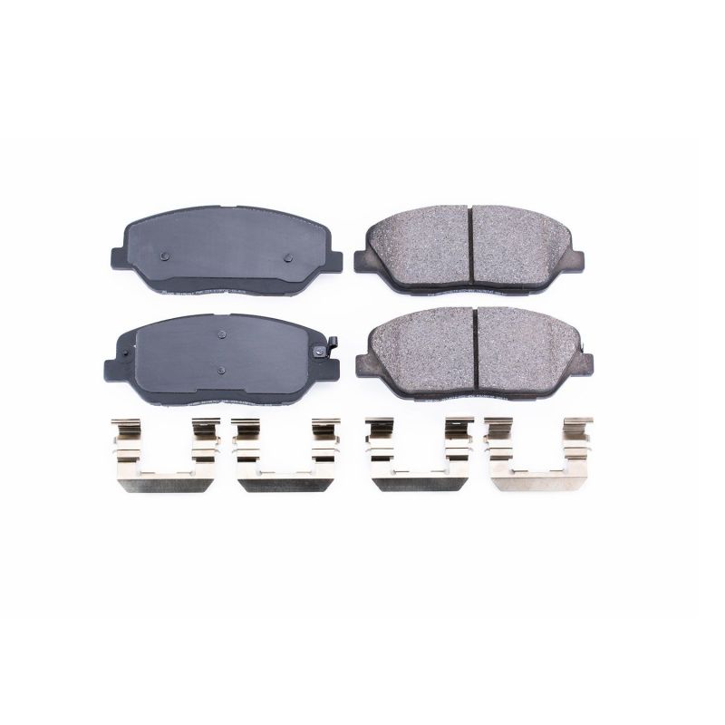 Power Stop 09-11 Kia Borrego Front Z17 Evolution Ceramic Brake Pads w/Hardware Brake Pads - OE PowerStop