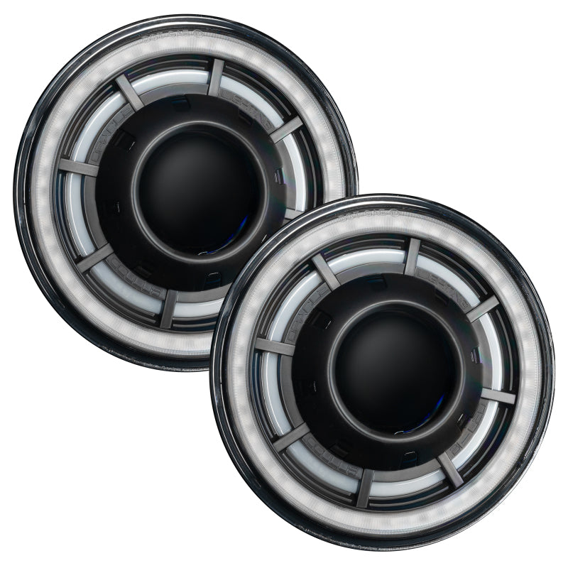 ORACLE Lighting 0718 Jeep Wrangler JK Oculus 7in ColorSHIFT Bi-LED Projector Headlights Light Bars & Cubes ORACLE Lighting