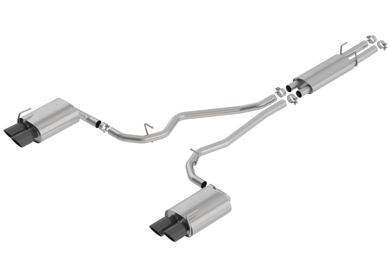 Borla 2020 Ford Explorer ST 3.0L V6 2.25in S-type Exhaust - Black Chrome Tips Catback Borla