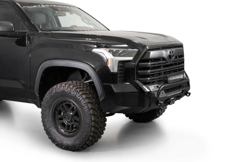 Addictive Desert Designs 2022+ Toyota Tundra Stealth Center Mount Front Bumper w/ Top Hoop Bumpers - Steel Addictive Desert Designs