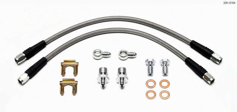 Wilwood Flexline Kit D52 Caliper 14in w/ Banjo 10mm -3/8-24 Chassis Brake Line Kits Wilwood