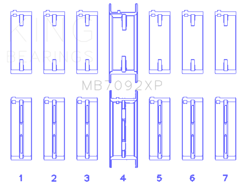 King Engine Bearings Nissan RB26DETT Performance Main Bearing Set - Size STD Bearings King Engine Bearings