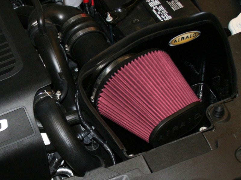 Airaid 10-13 Ford Taurus SHO/Flex 3.5L Turbo MXP Intake System w/ Tube (Oiled / Red Media) Cold Air Intakes Airaid
