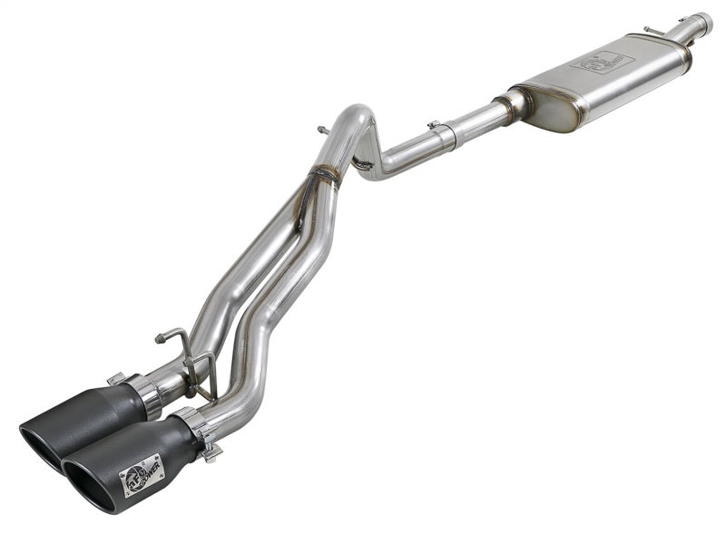 aFe Rebel Series Cat-Back 2.5in Dual Center Exit SS Exhaust w/ Black Tips 07-14 Jeep Wrangler V6 Catback aFe