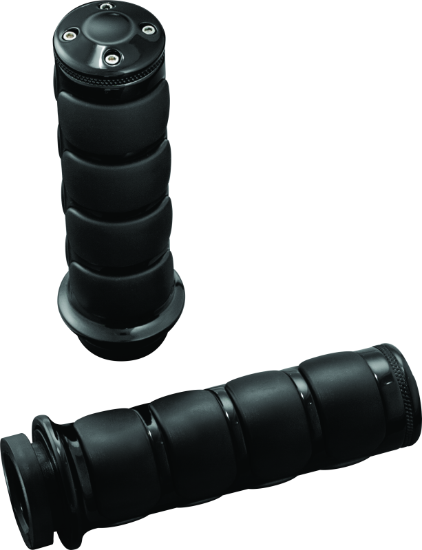 Kuryakyn Premium ISO Grips Without Throttle Boss Throttle-By -Wire Black Grips Kuryakyn