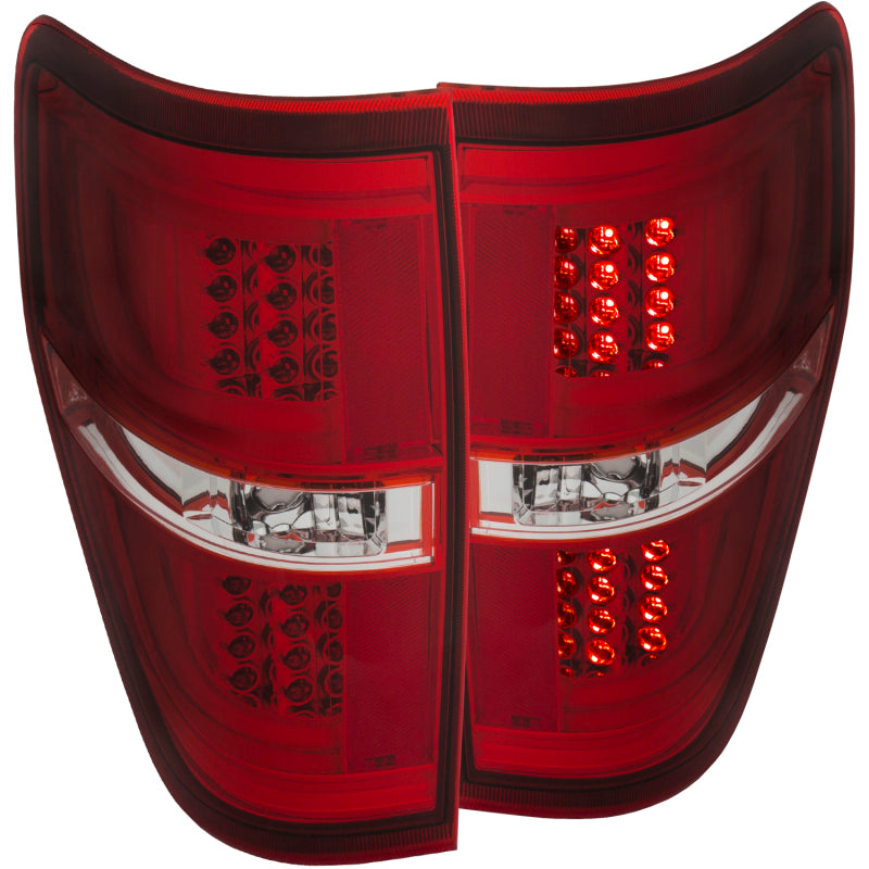 ANZO 2009-2013 Ford F-150 LED Taillights Red/Clear Tail Lights ANZO