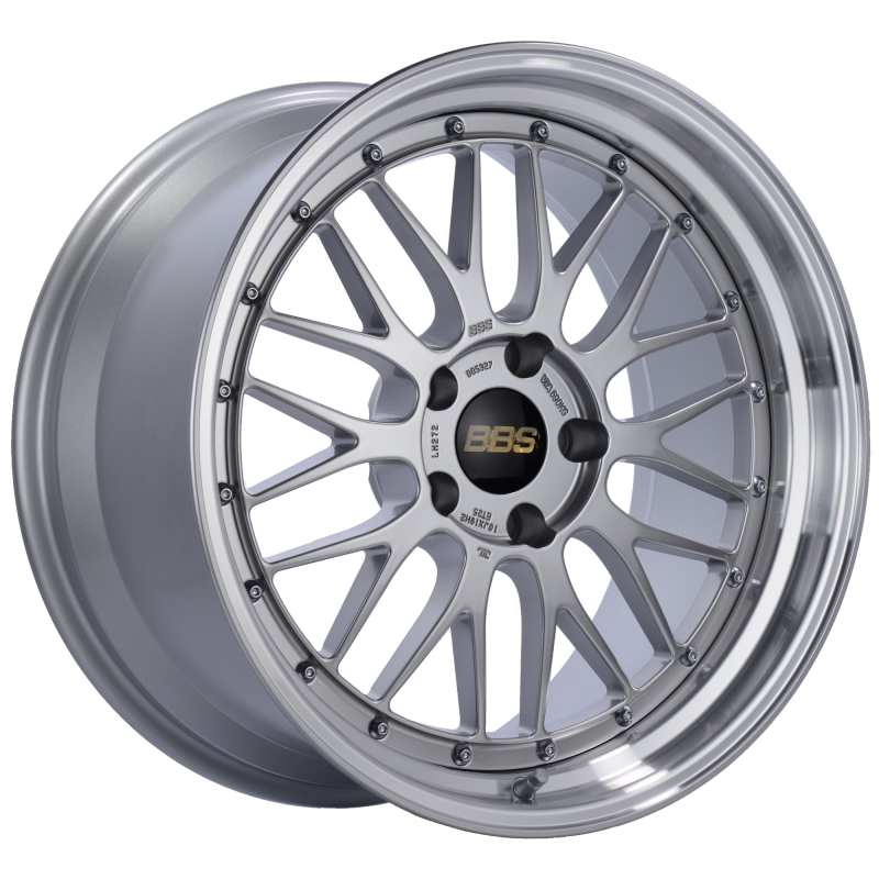 BBS LM 19x10 5x120 ET25 Diamond Silver Center Diamond Cut Lip Wheel -82mm PFS/Clip Required Wheels - Forged BBS