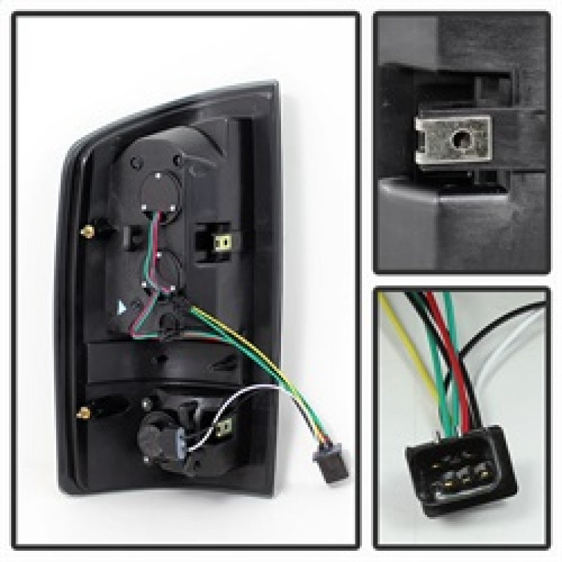 xTune Dodge Ram 02-06 1500 / Ram 2500/3500 03-06 LED Tail Light Black Smoke ALT-JH-DR02-LED-BKSM Tail Lights SPYDER