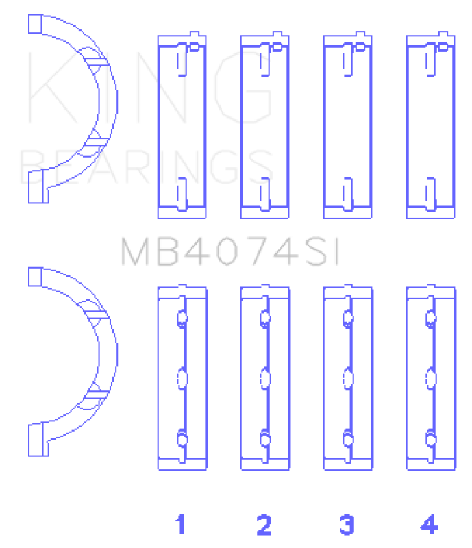 King Engine Bearings Chrysler 2.7L (Size +1.0mm) Main Bearing Set Bearings King Engine Bearings