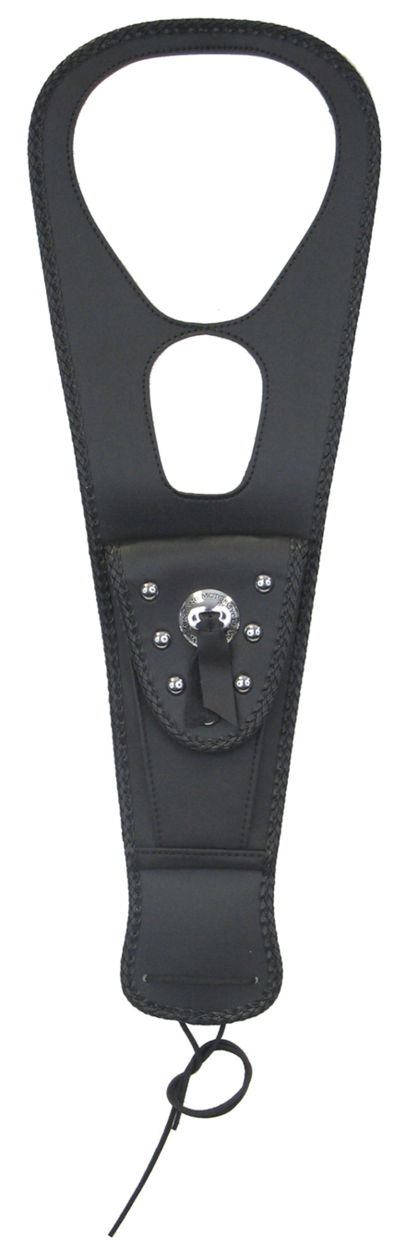 Mustang 02-08 Honda VTX1800 Cruiser Tank Bib w/Studs- Black Tank Bibs Mustang Motorcycle