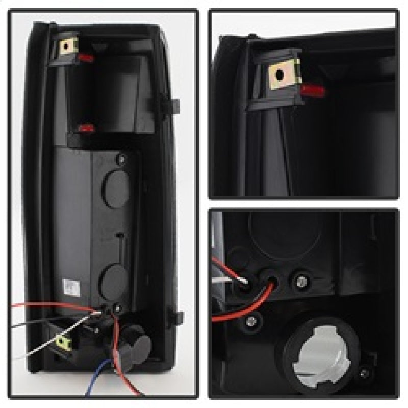 xTune Yukon Denali 99-00 LED Tail Lights Black Smoked ALT-JH-CCK88-LED-BKSM Tail Lights SPYDER