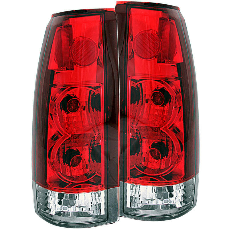 ANZO 1999-2000 Cadillac Escalade Taillights Red/Clear - New Gen Tail Lights ANZO