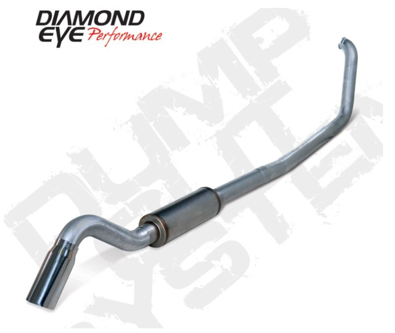Diamond Eye KIT 4in TB SGL SS: TURN DOWN 00-03 FORD 7.3L F250/F350 Turbo Back Diamond Eye Performance