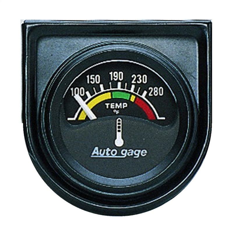 AutoMeter Gauge Console Water Temp 1.5in. 280 Deg. F Elec Blk Dial Blk Bezel Autogage Gauges AutoMeter
