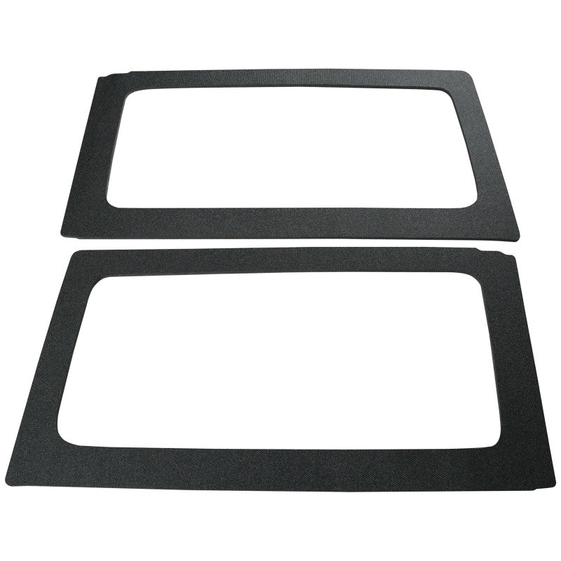 DEI 11-18 Jeep Wrangler JK 2-Door Boom Mat Rear Side Window Trim - 2 Piece - Black Hard Top Accessories DEI