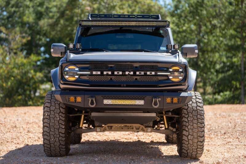 DV8 Offroad 2021+ Ford Bronco Front Bumper V2 - OE Plus Series (Works w/o ACC Relocation) Bumpers - Steel DV8 Offroad