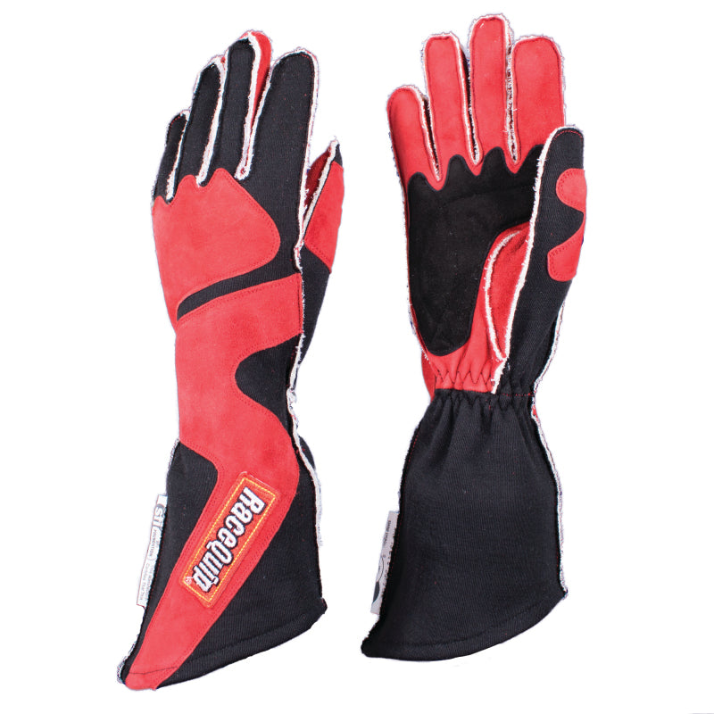 RaceQuip SFI-5 Red/Black Large Outseam Angle Cut Glove Racing Gloves Racequip