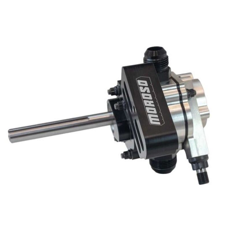 Moroso Pro-Mod 2 Pc 60/40 Split 16.5in Tall 8in Diameter 9qt Dry Sump Tank - Black Dry Sump Oil Tanks Moroso