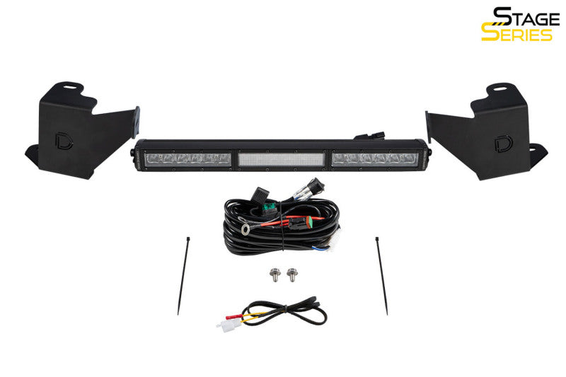 Diode Dynamics 2022 Toyota Tundra Stealth Bumper Light Bar Kit - White Combo Light Bars & Cubes Diode Dynamics
