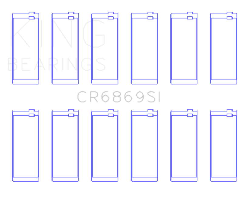 King Engine Bearings Jeep AMC 232CI/242CI/248CI I6 (Size .010) Connecting Rod Bearing Set Bearings King Engine Bearings