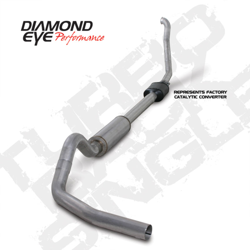 Diamond Eye KIT 4in Turbo Back Single AL: 94-97 FORD 7.3L F250/F350 PWRSTROKE NFS W/ CARB EQUIV STDS Catback Diamond Eye Performance