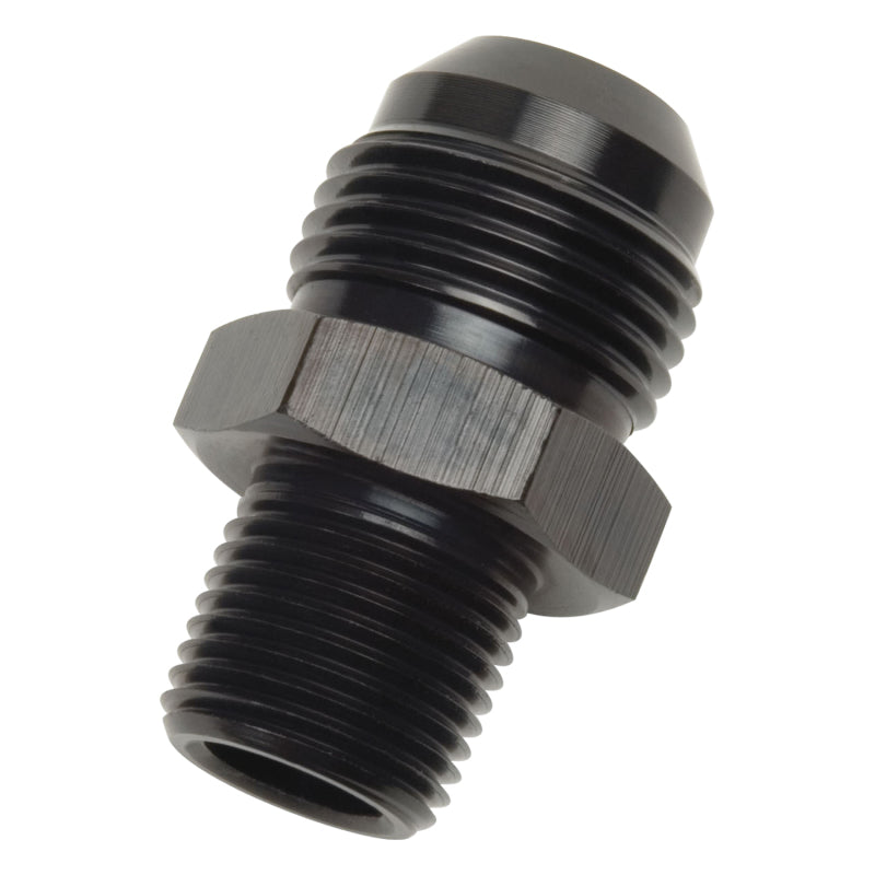 Russell Performance -12 AN to 1/2in NPT Straight Flare to Pipe (Black) Fittings Russell