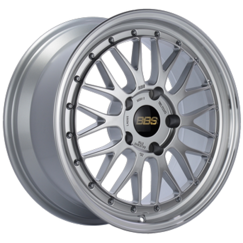 BBS LM 18x8 5x114.3 ET40 Diamond Silver Center Diamond Cut Lip Wheel - 82mm PFS/Clip Required Wheels - Forged BBS