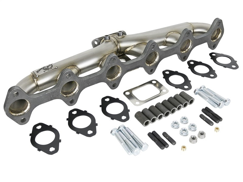 aFe Twisted Steel Header Turbo Manifold (T3) 98.5-02 Dodge Diesel Trucks L6 5.9L (td) Headers & Manifolds aFe