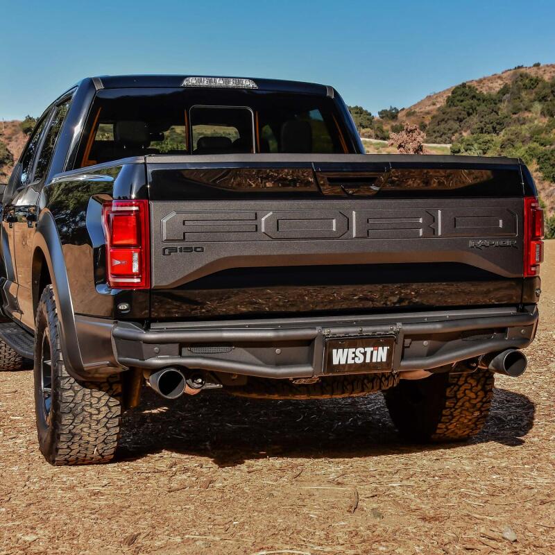 Westin 17-20 Ford F-150 Raptor Outlaw Rear Bumper - Tex. Blk Bumpers - Steel Westin