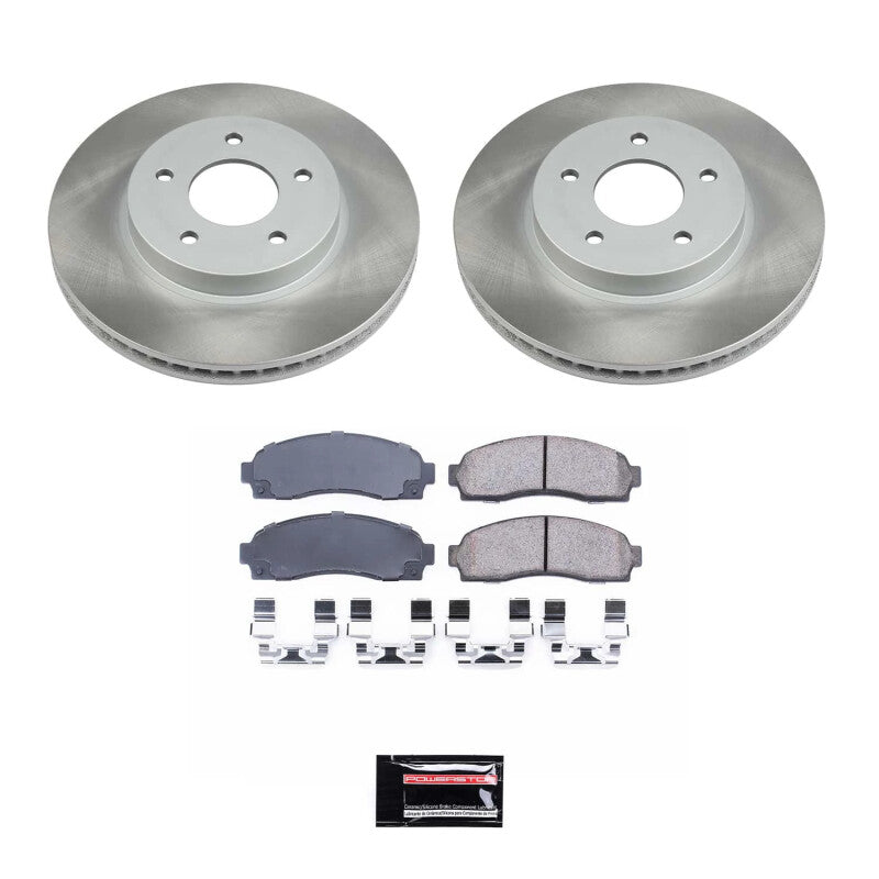 Power Stop 02-07 Saturn Vue Front Semi-Coated Rotor Kit Brake Kits - Performance Blank PowerStop