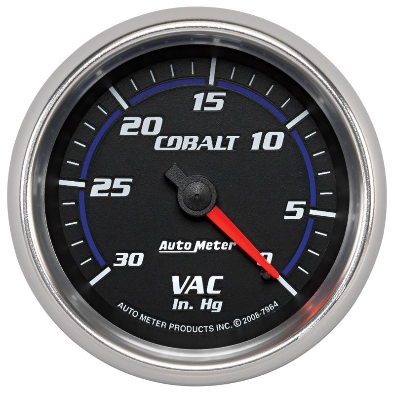 Autometer Cobalt 2-5/8in. / 0-30 IN HG / Mechanical Vacuum Gauge Gauges AutoMeter