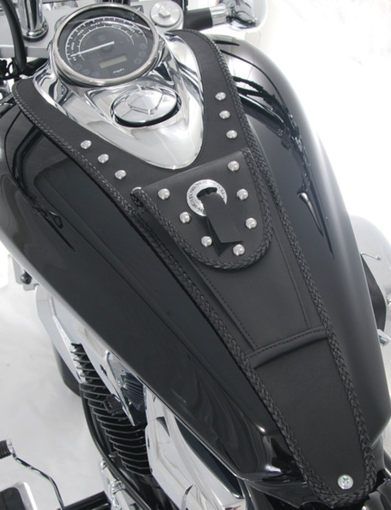 Mustang 10-14 Honda VT1300C Cruiser Tank Bib w/Studs - Black Tank Bibs Mustang Motorcycle