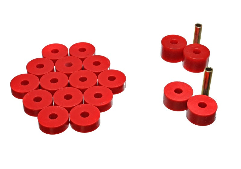 Energy Suspension 74-75 Jeep CJ5/CJ7/CJ8 Scrambler Red Body (Cab) Mount Set Bushing Kits Energy Suspension