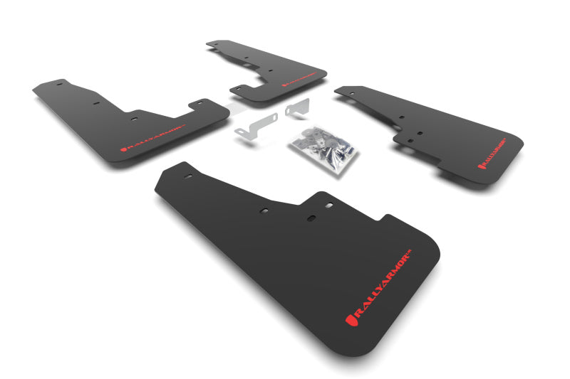 Rally Armor 16-25 Dodge Durango GT/Hellcat/RT/SRT 392/SXT Black UR Mud Flap Red Logo Mud Flaps Rally Armor