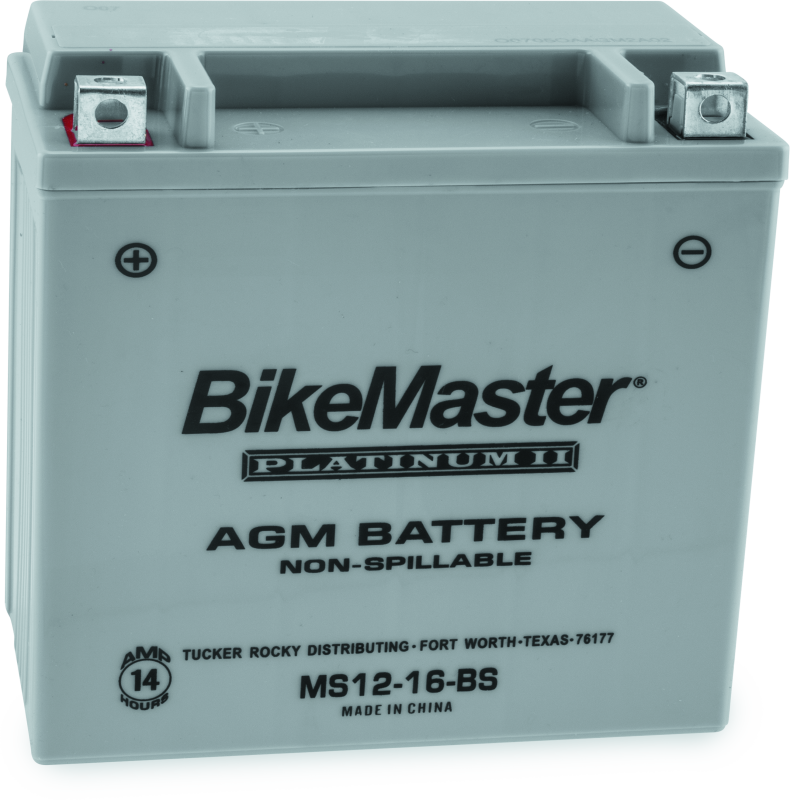BikeMaster AGM Battery - MS12-16-BS Batteries BikeMaster
