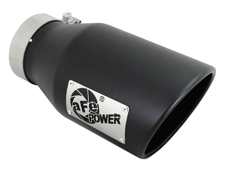 aFe Diesel Exhaust Tip Bolt On Black 4in Inlet x 6in Outlet x 12in Catback aFe