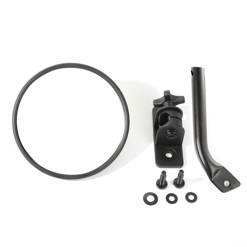 Rugged Ridge 97-18 Jeep Wrangler Textured Black Round Stubby Trail Mirror Exterior Trim Rugged Ridge