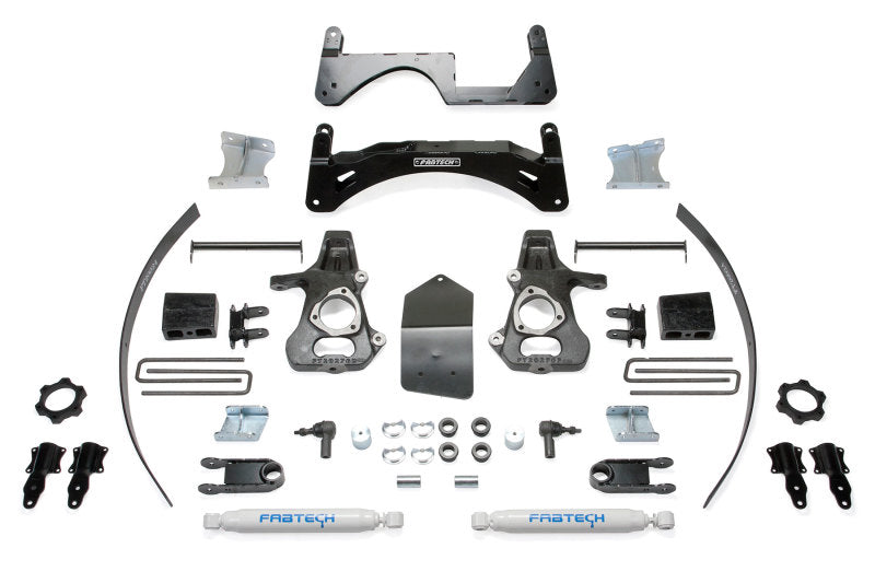 Fabtech 14-18 GM K1500 P/U w/oE Alm Or Stmp Stl UCA 6in Basic Sys w/Perf Shks Lift Kits Fabtech
