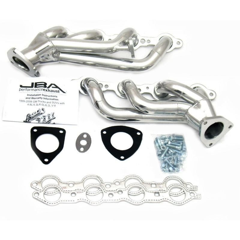 JBA 99-02 GM Truck 6.0L LS w/o A.I.R. w/EGR 1-5/8in Primary Silver Ctd Cat4Ward Header Headers & Manifolds JBA