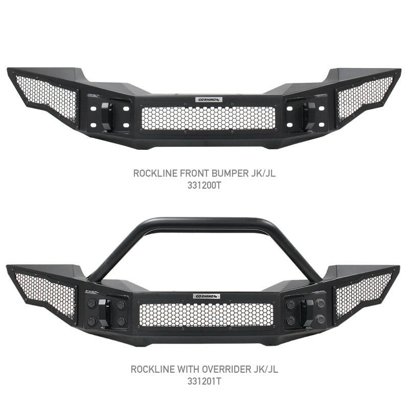 Go Rhino 07-20 Jeep Wrangler JL/JLU/JK/JKU/Gladiator JT Rockline Full Width Bumper Bumpers - Steel Go Rhino